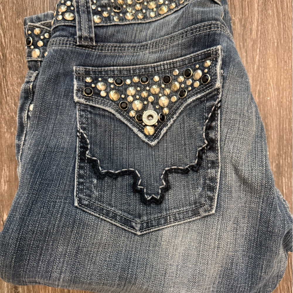 Miss Me Studded Blue Boot Cut Jeans